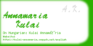 annamaria kulai business card